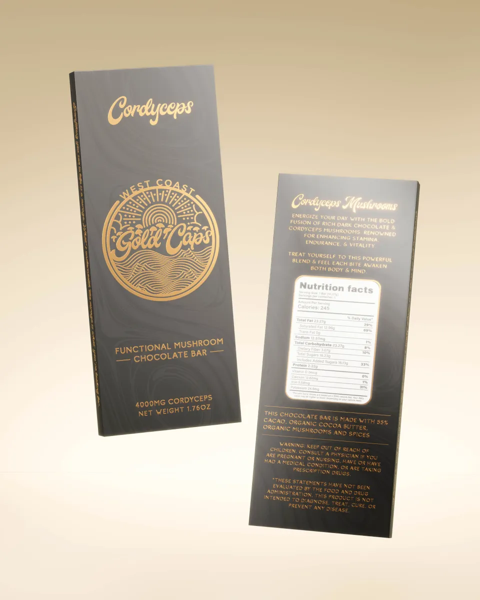 Buy West Coast Gold Caps - Cordyceps 4000mg Chocolate